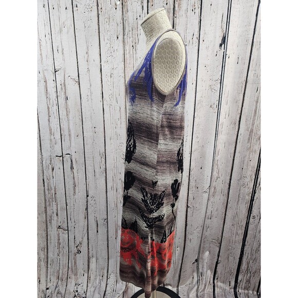 Diktons Barcelona Women's L Navajo Knit Maxi Dress Multicolor W/ Slip Bohemian - Picture 2 of 9